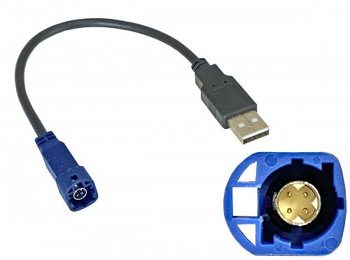 INCAR USB VW-FC108 переходник USB VW, SKODA (тип3)для подключения магнитолы INCAR к штатному разьему