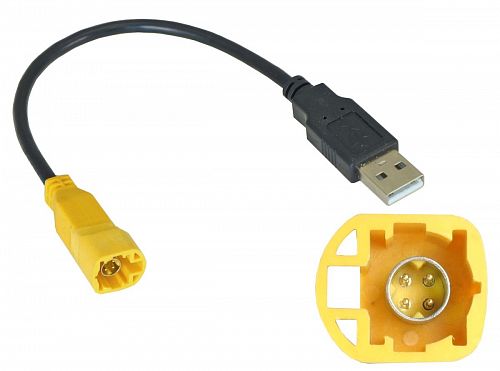 INCAR USB VW-FC107 переходник USB VW, SKODA (тип2)для подключения магнитолы INCAR к штатному разьему